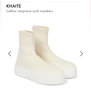 KHAITE
Ludlow neoprene sock sneakers  CREAM women size 37 US 7 store display